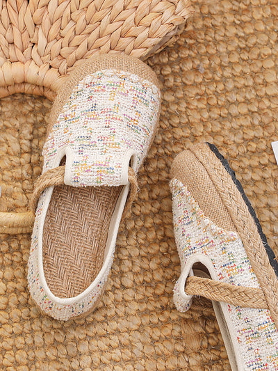 Women Linen Summer Flat Shoes