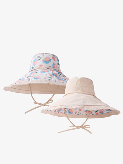Women Summer Flower Dual-side Wearing Sunproof Hat