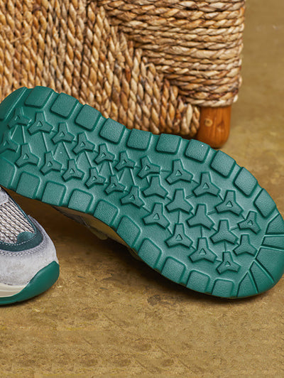 Women Spring Casual Leather Mesh Platform Sport Shoes