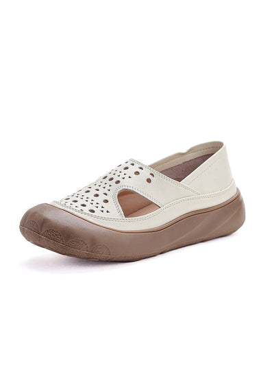 Women Summer Casual Genuine Leather Flat Sandals