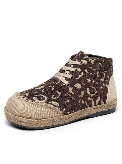 Women Ethnic Print Linen Cotton Shoes
