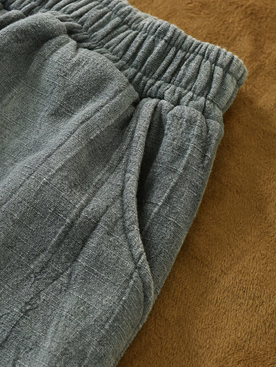 Plus Size Women Vintage Winter Tie-dye Fleece-lined Harem Pants