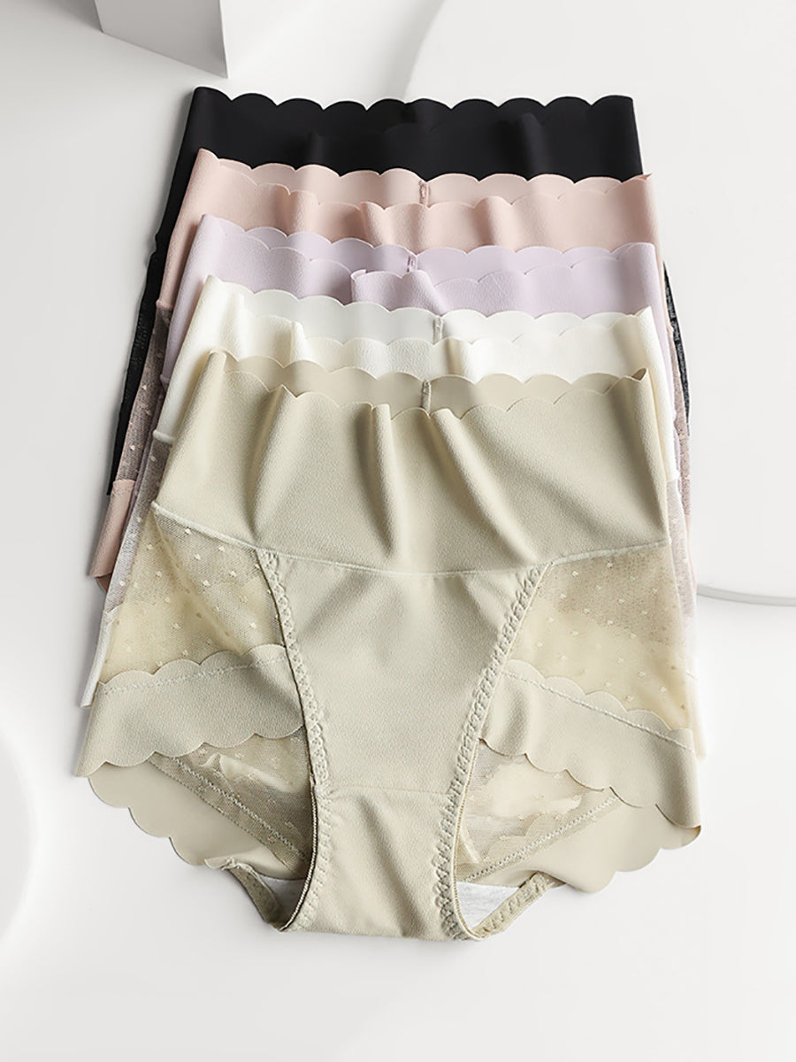 5 Pieces Summer Women Lace High Waist Underwear