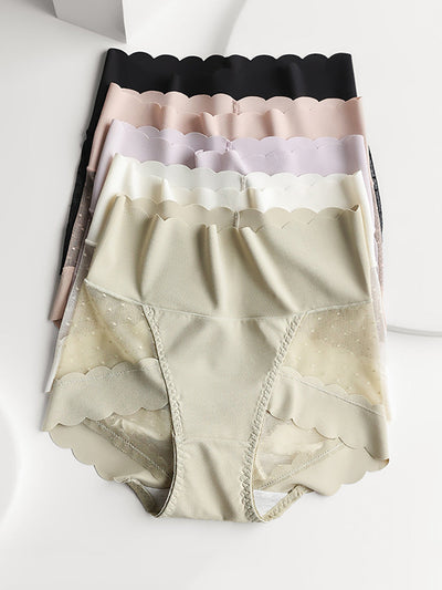 5 Pieces Summer Women Lace High Waist Underwear