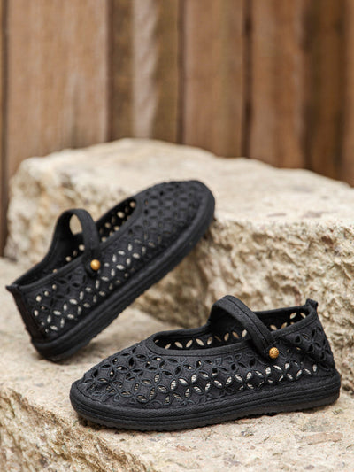 Women Ethnic Cloth Hollow Out Summer Shoes