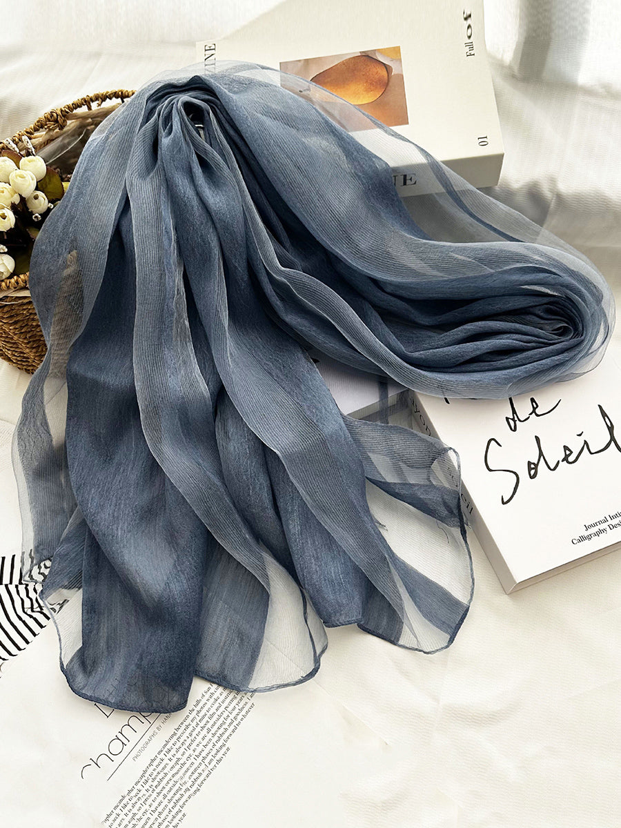 Women Summer Thin Colorblock Shawl Scarf