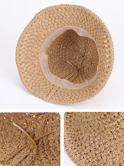 Women Casual Straw Weave Sunproof Hat