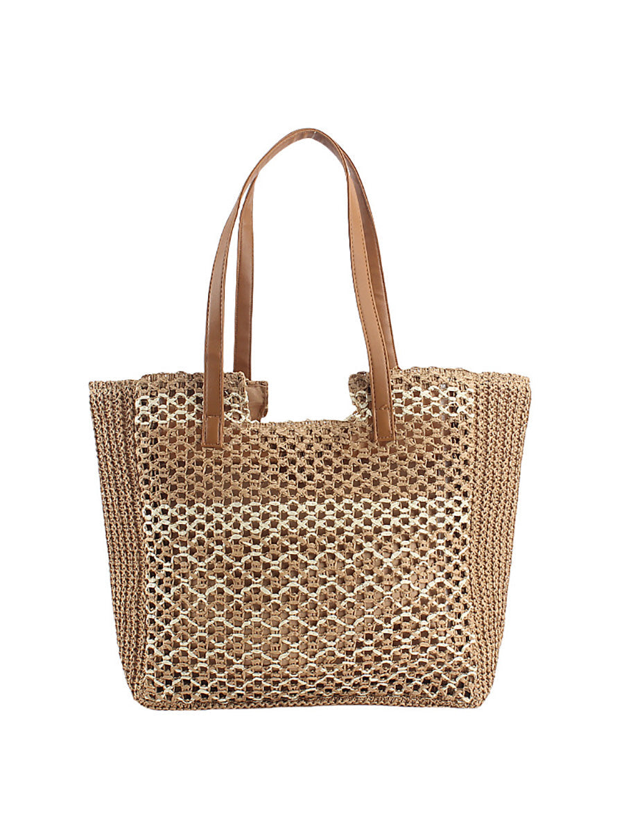 Women Summer Fashion Straw Weave Shoulder Bag