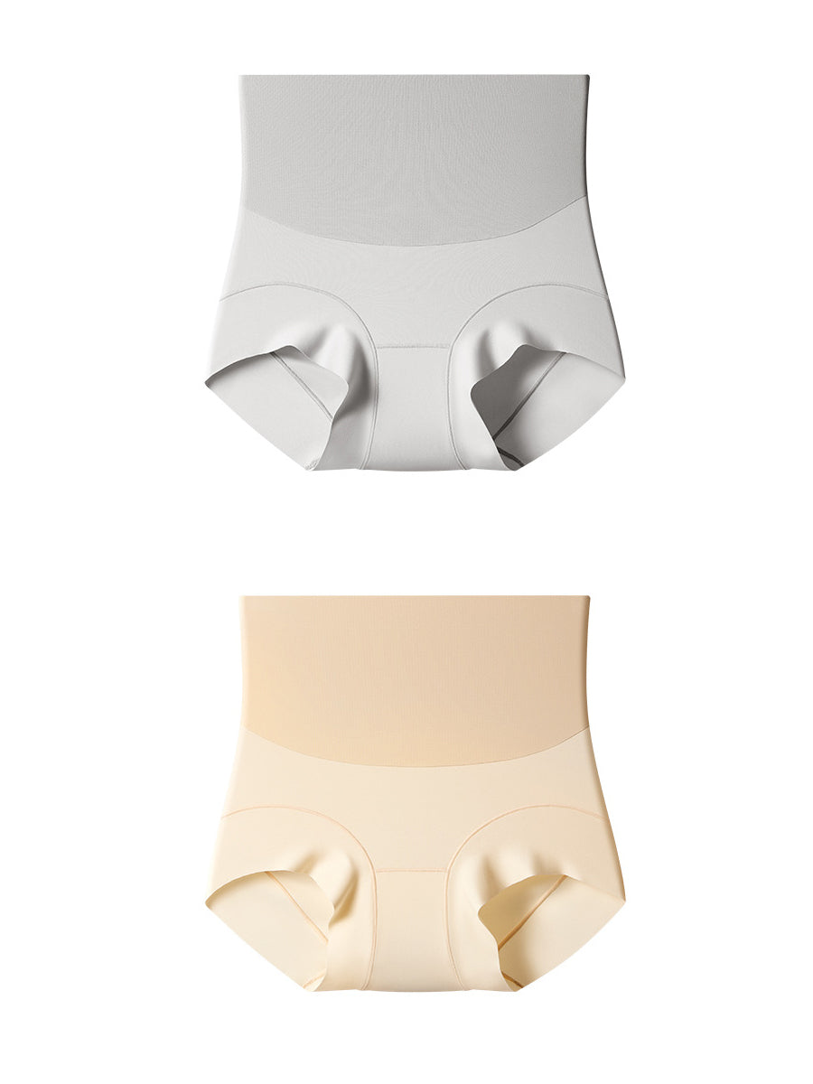 2 Pieces Summer Women Pure Color High Waist Underwear