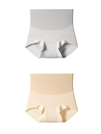 2 Pieces Summer Women Pure Color High Waist Underwear