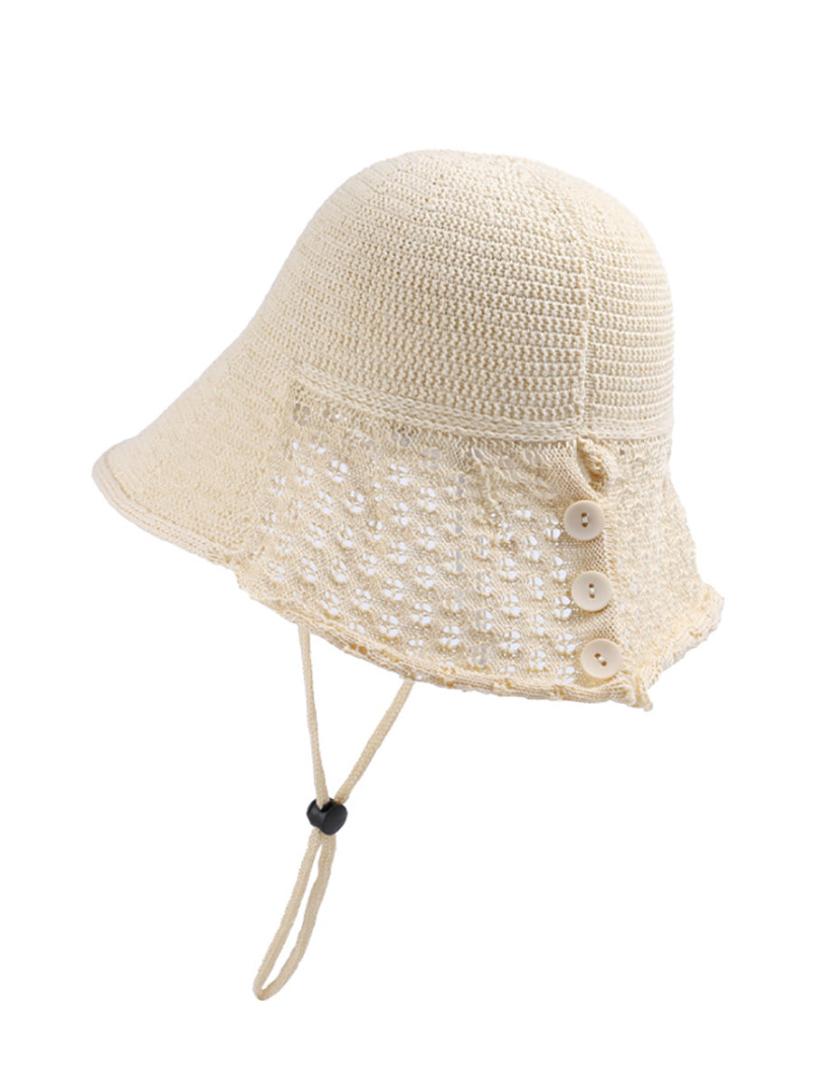Women Casual Pure Color Knit Sunproof Hat