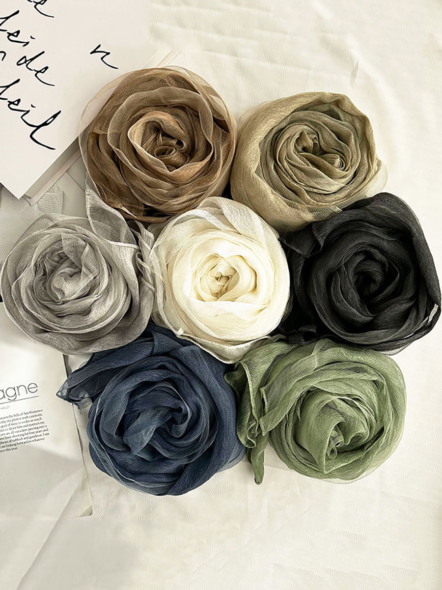 Women Summer Thin Colorblock Shawl Scarf