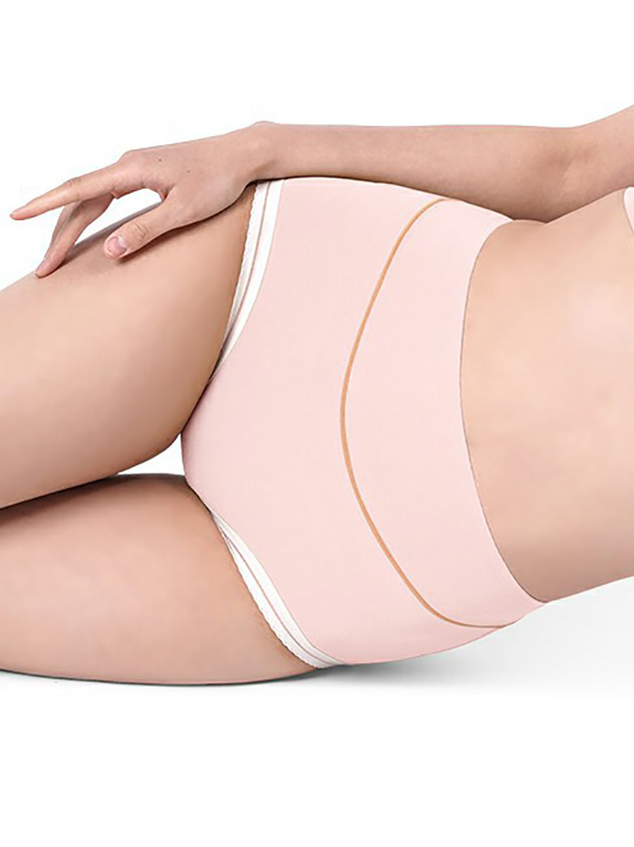 6 Pieces Summer Women Colorblock High Waist Underwear