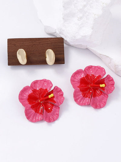 Flower Shape Earrings 3Pcs Accessories + Rings Accessories