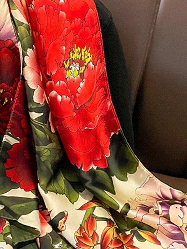 Flower Print Shawl&Scarf