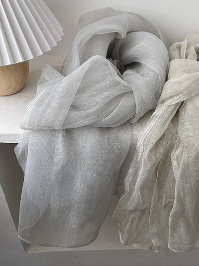 Women Summer Casual Pure Color Shawl Scarf