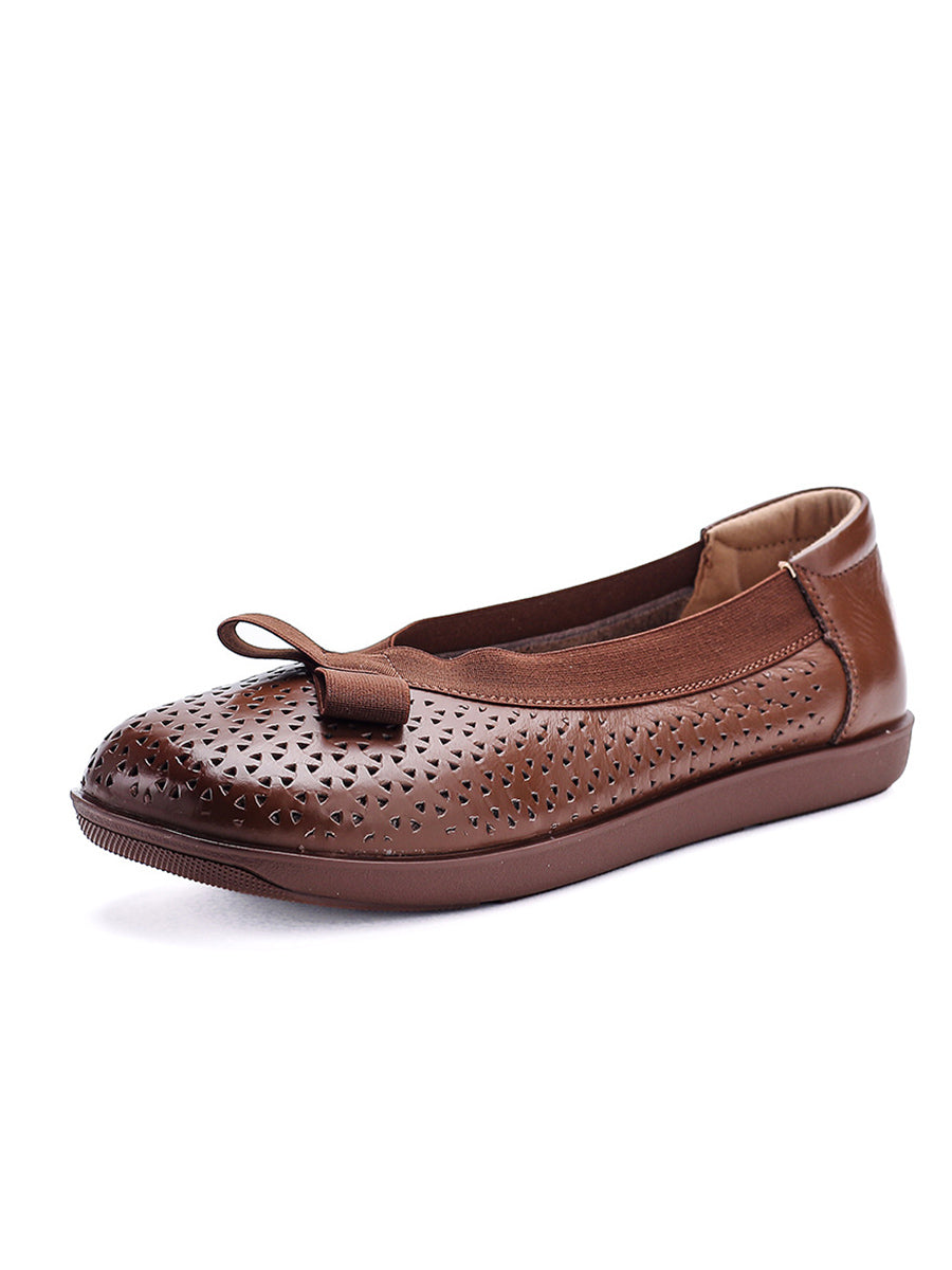 Women Casual Genuine Leather Soft Flat Shoes
