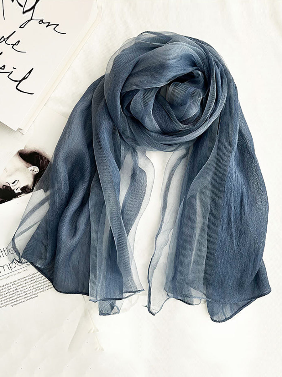 Women Summer Thin Colorblock Shawl Scarf