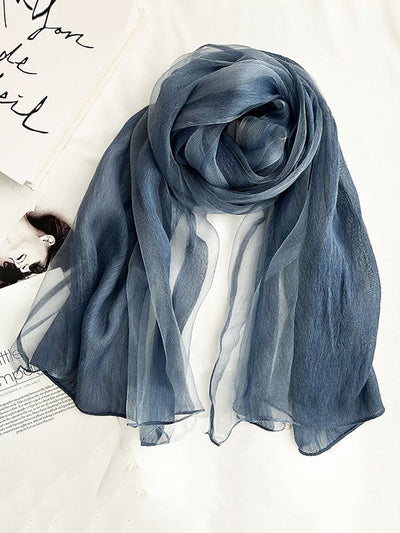 Women Summer Thin Colorblock Shawl Scarf