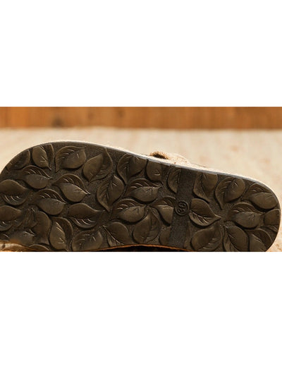 Women Vintage Rhomboids Knitted Canvas Shoes