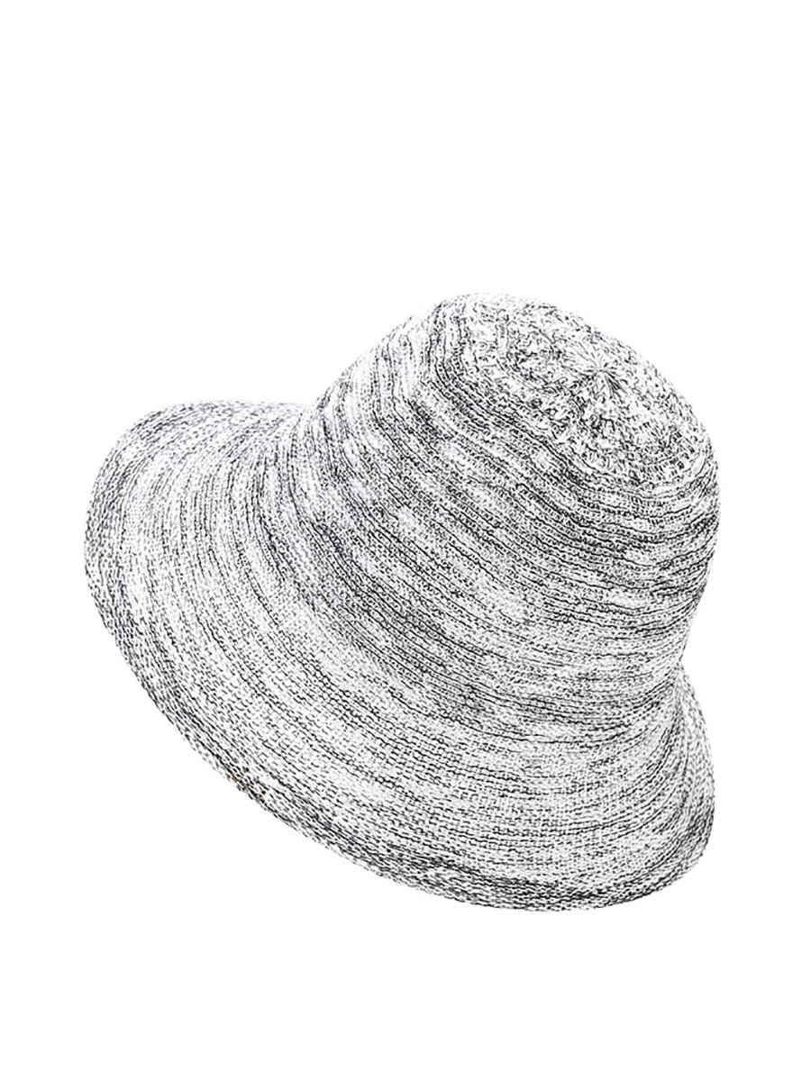 Women Summer Casual Thin Knitted Bucket Hat