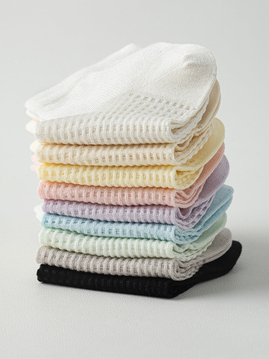 5 Pairs Women Casual Summer Thin Short Socks