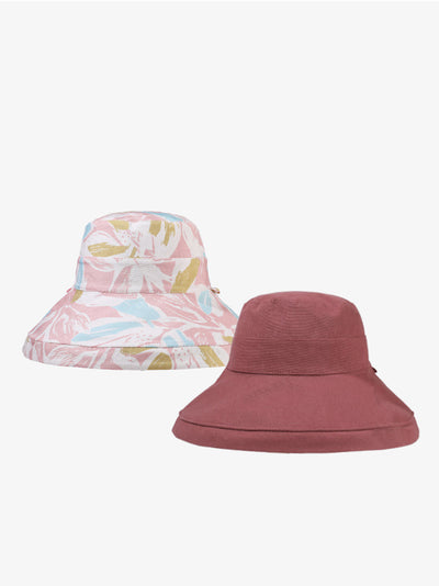 Women Summer Flower Dual-side Wearing Sunproof Hat
