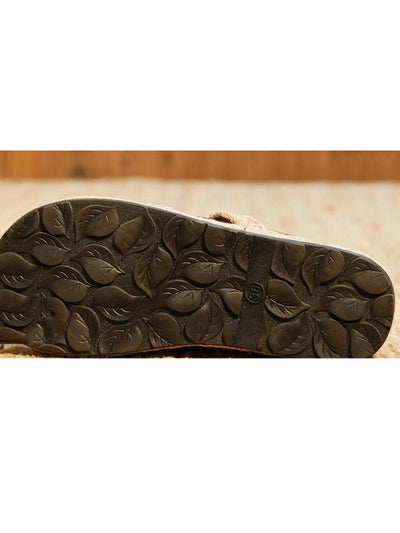 Women Ethnic Flower Embroidery Canvas Flat Shoes