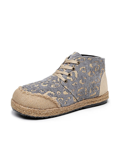 Women Ethnic Print Linen Cotton Shoes