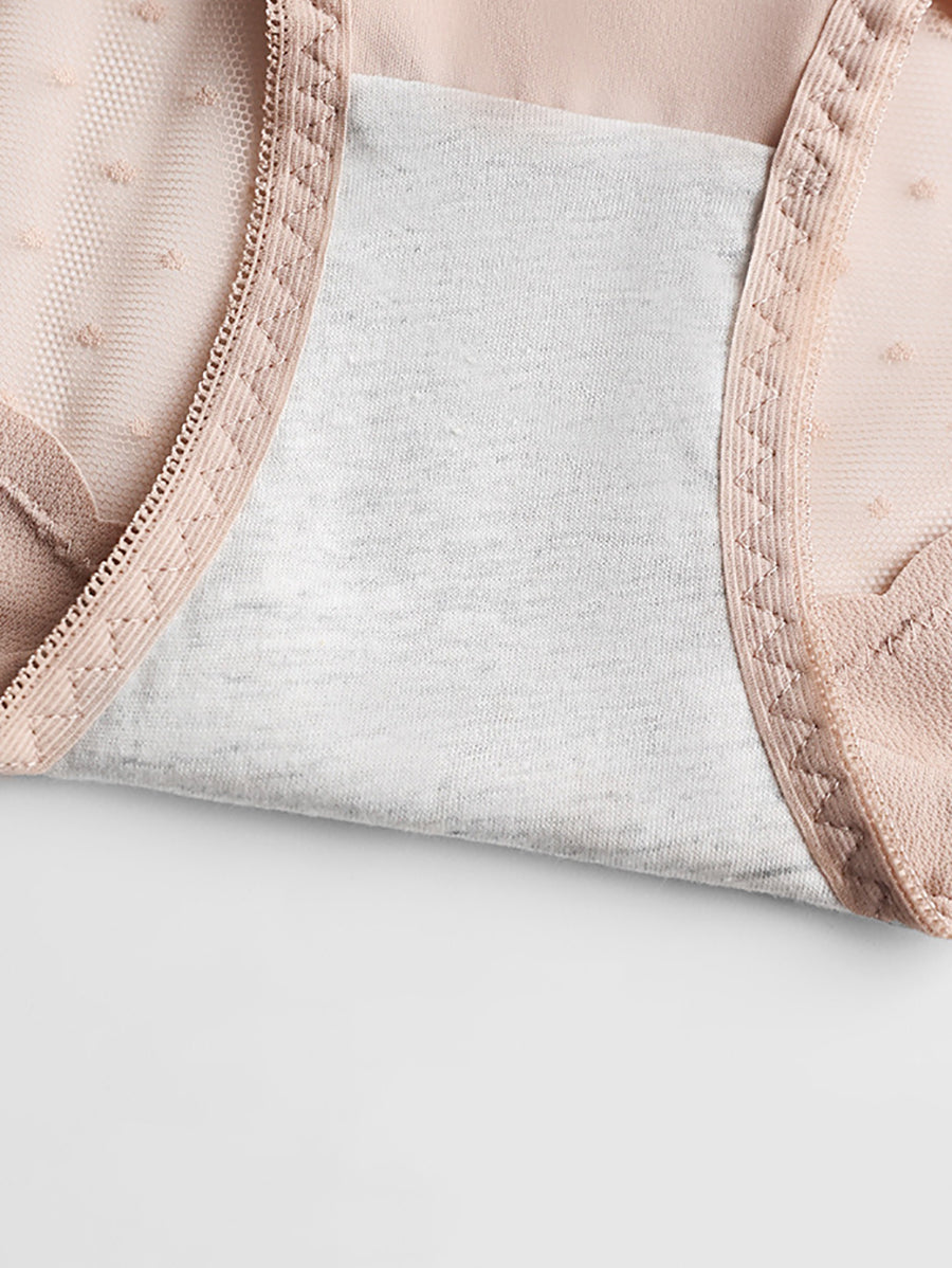 5 Pieces Summer Women Lace High Waist Underwear