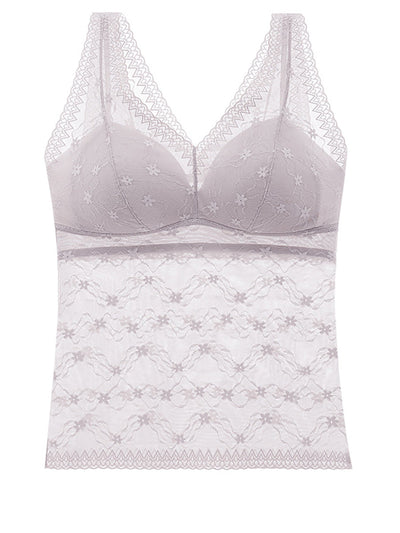 Women Summer Lace Seamless With Breast Pads Base