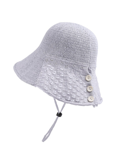 Women Casual Pure Color Knit Sunproof Hat