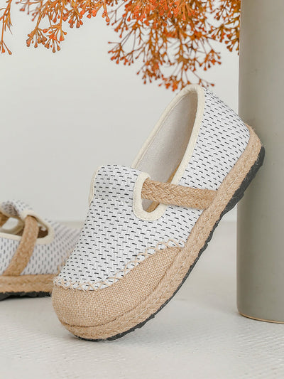Women Summer Canvas Stitching Flat Shoes