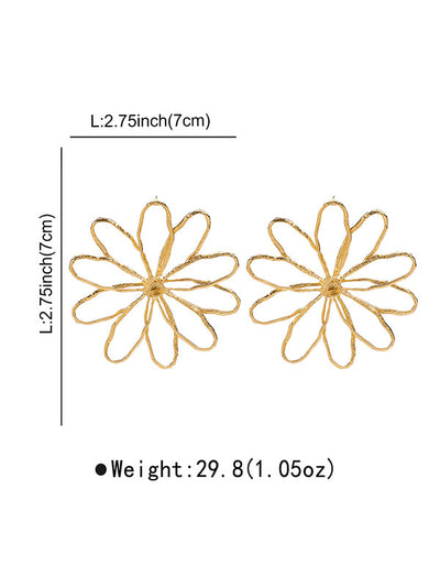 Flower Shape Drop Earrings