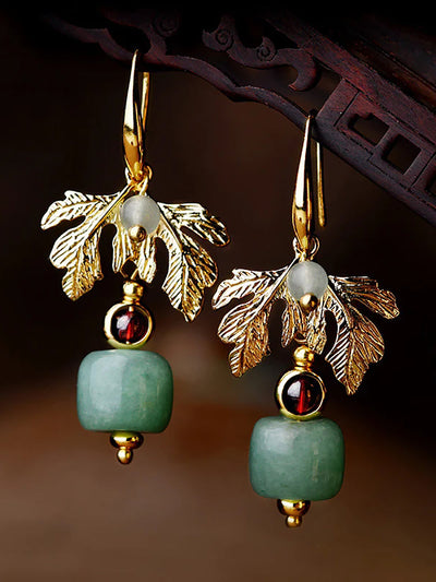 Women Retro Ethnic Gold Plated Earrings