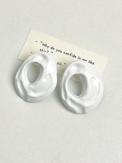 Geometric Solid Color Drop Earrings