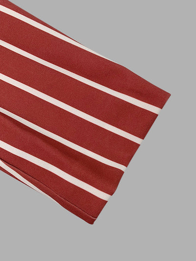 Long Sleeves Loose Striped Notched Collar Blazer Outerwear