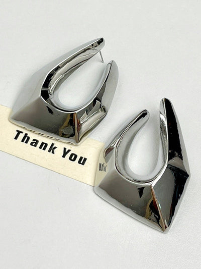 Normcore Geometric Hollow Drop Earrings