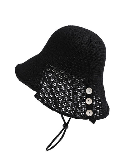 Women Casual Pure Color Knit Sunproof Hat