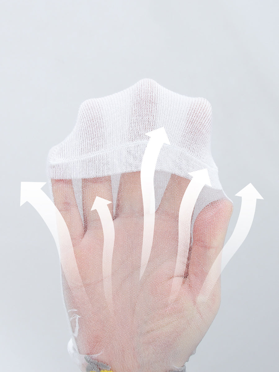 5 Pairs Women Summer Artsy Flower Short Socks