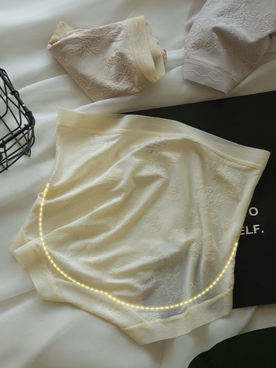 3 Pieces Women Artsy Jacquard Mid-Waist Underwear