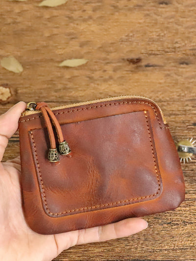 Women Casual Genuine Leather Square Coin Purse
