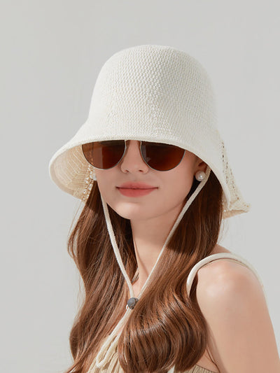 Women Casual Pure Color Knit Sunproof Hat