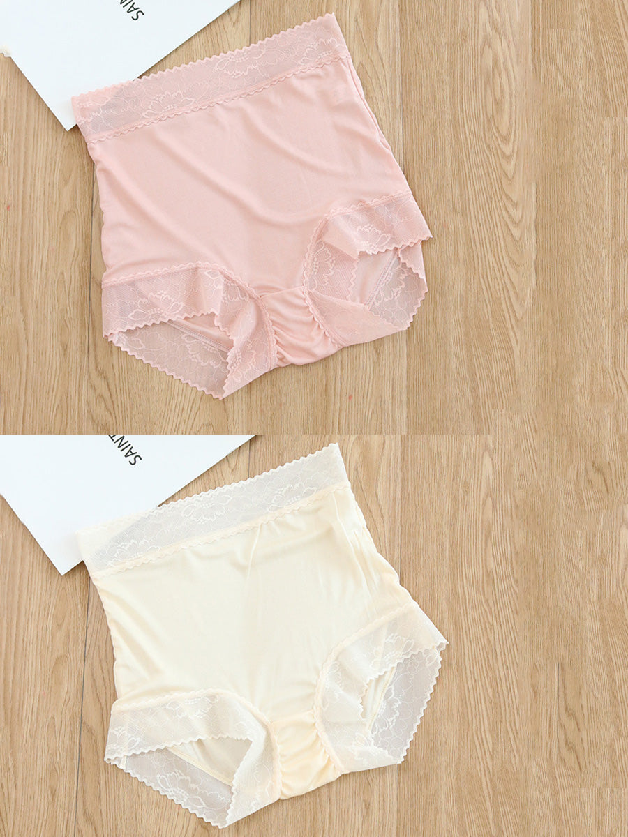 2 Pieces Summer Women Lace High Waist Underwear