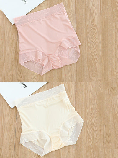 2 Pieces Summer Women Lace High Waist Underwear