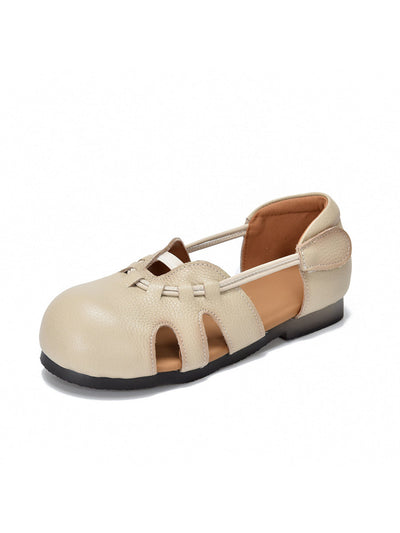 Women Casual Summer Genuine Leather Low Heel Shoes