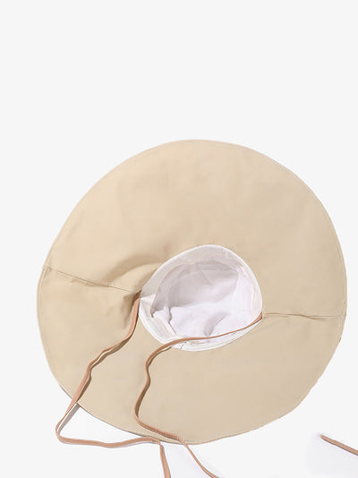 Women Casual Stripe Large Brim Sunproof Hat