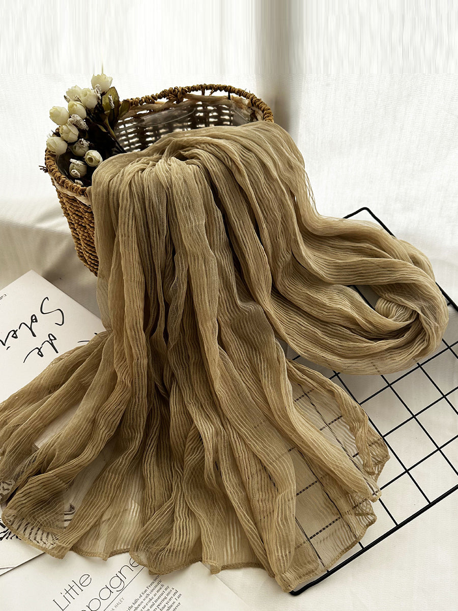 Women Thin Stripe Travel Shawl Scarf