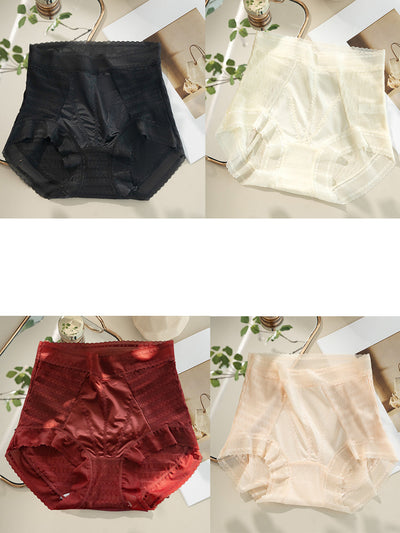 4 Pieces Women Summer Thin High Waist Underwear