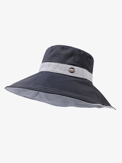 Women Summer Colorblock Large Brim Sunproof Hat
